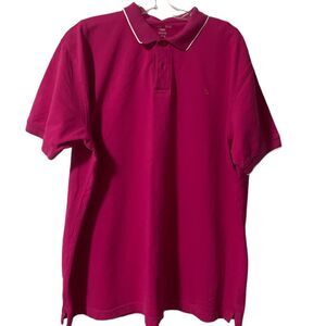 PULL LOVE Pink unisex Polo Shirt, Cotton Pique SZ/ 3XL